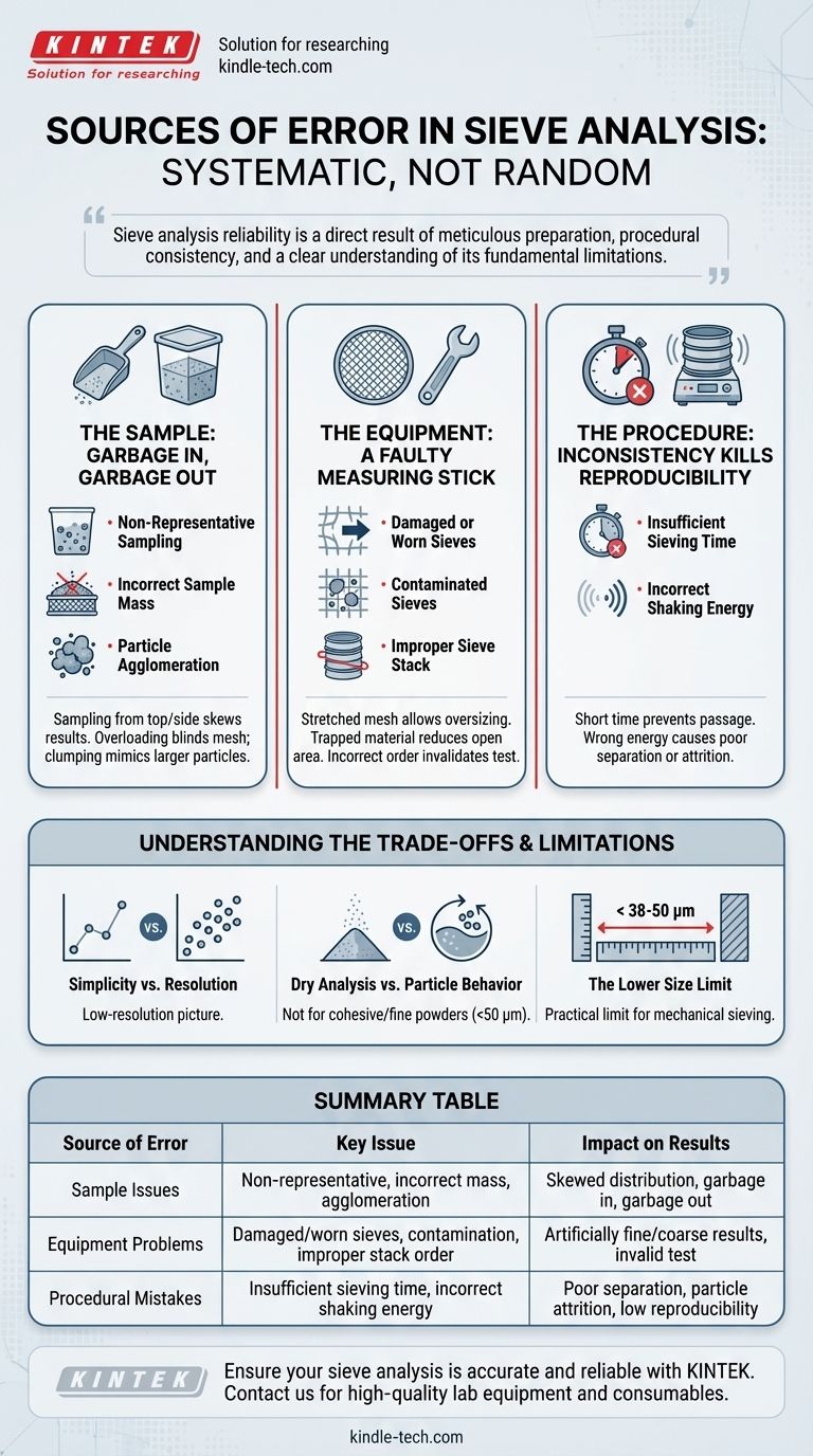 Was waren mögliche Fehlerquellen bei der Siebanalyse? Vermeiden Sie diese häufigen Fallstricke für genaue Ergebnisse Visuelle Anleitung