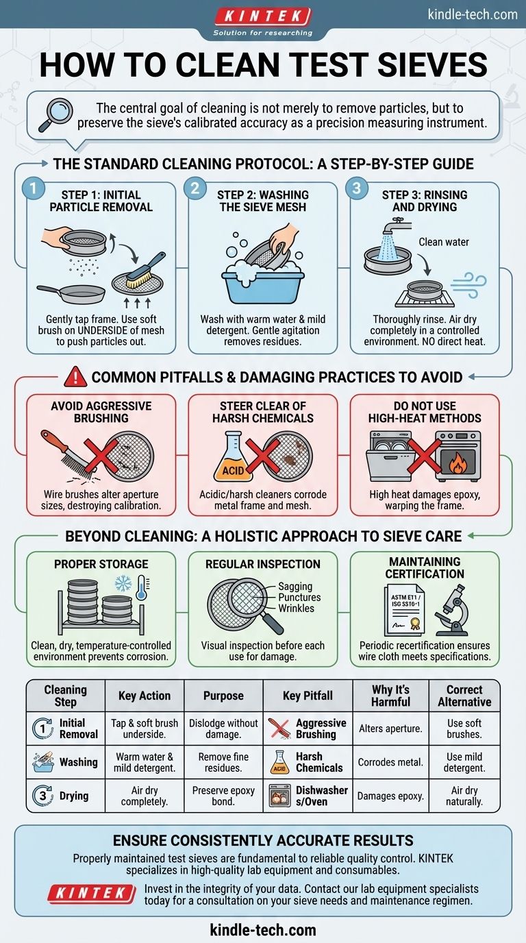 試験用ふるいの清掃方法：精度を維持し、ふるいの寿命を延ばすためのやさしいガイド ビジュアルガイド