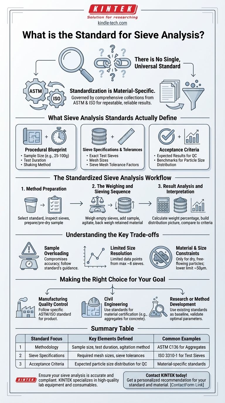 What is the standard for sieve analysis? A Guide to ASTM & ISO Compliance Visual Guide