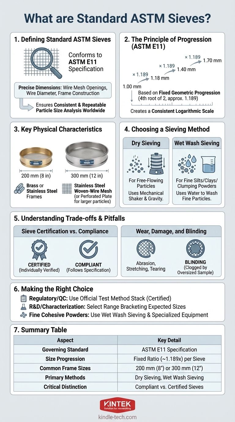 ASTM 的标准筛是什么？使用 ASTM E11 确保准确的粒度分析 图解指南