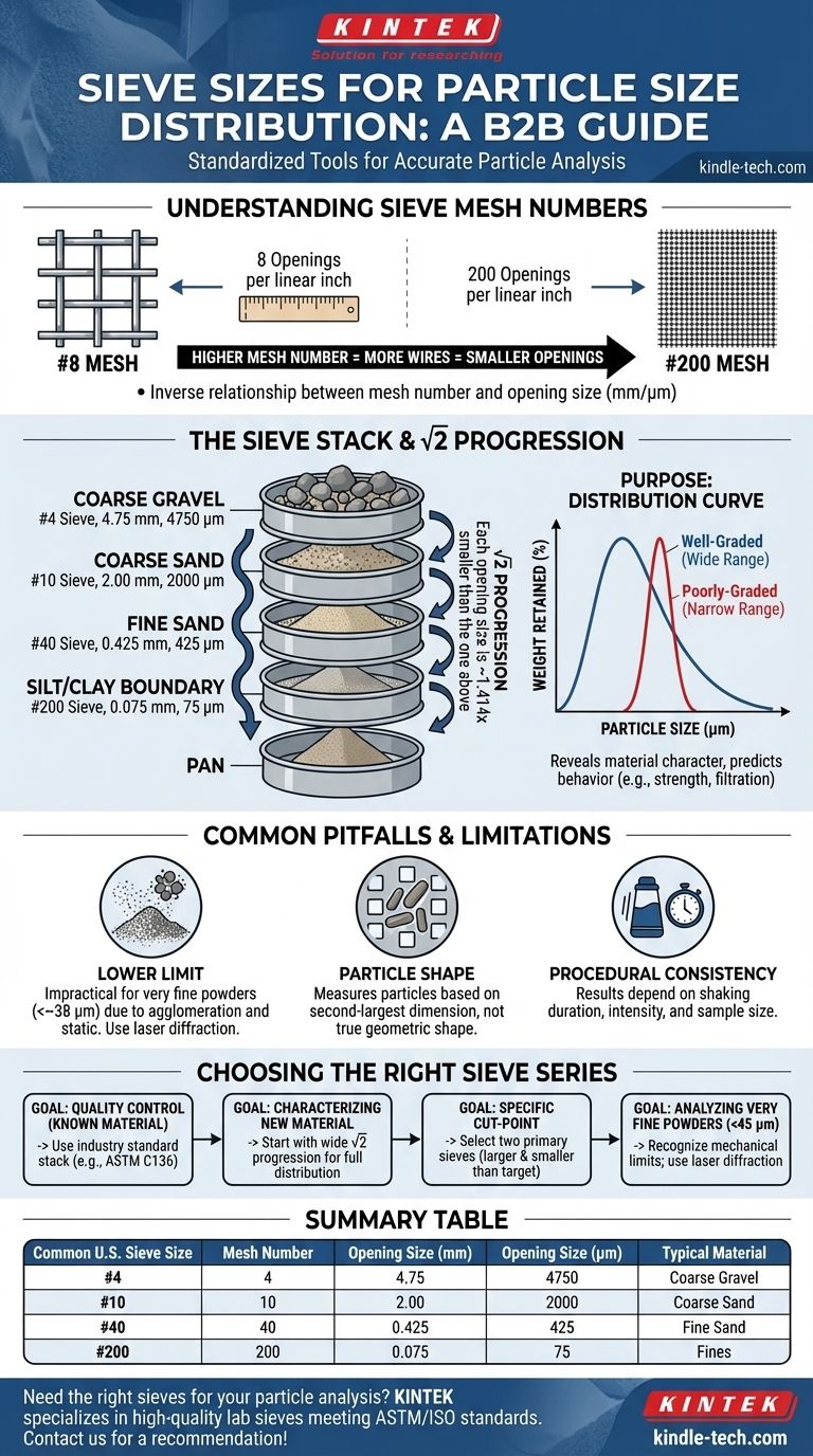 입도 분포를 위한 체 크기는 무엇인가요? ASTM 및 ISO 표준 가이드 시각적 가이드
