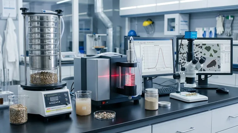 ما هي الطريقة المستخدمة لتحديد حجم الجسيمات؟ طابق عينتك بالتقنية الصحيحة