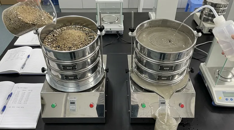 干筛分析和湿筛分析之间有什么区别?为您的材料选择正确的方法