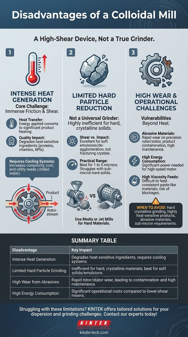 Каковы недостатки коллоидной мельницы? Ключевые ограничения по нагреву, износу и уменьшению размера частиц Визуальное руководство