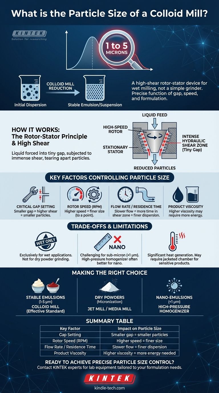 Каков размер частиц коллоидной мельницы? Достижение эмульсий 1-5 микрон для превосходной стабильности Визуальное руководство