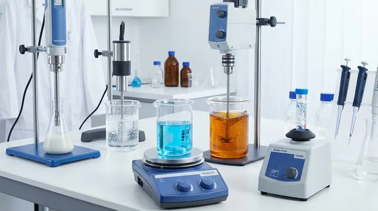 Qual é o aparelho de laboratório para mistura? Escolha a Ferramenta Certa para o Volume e Viscosidade da Sua Amostra
