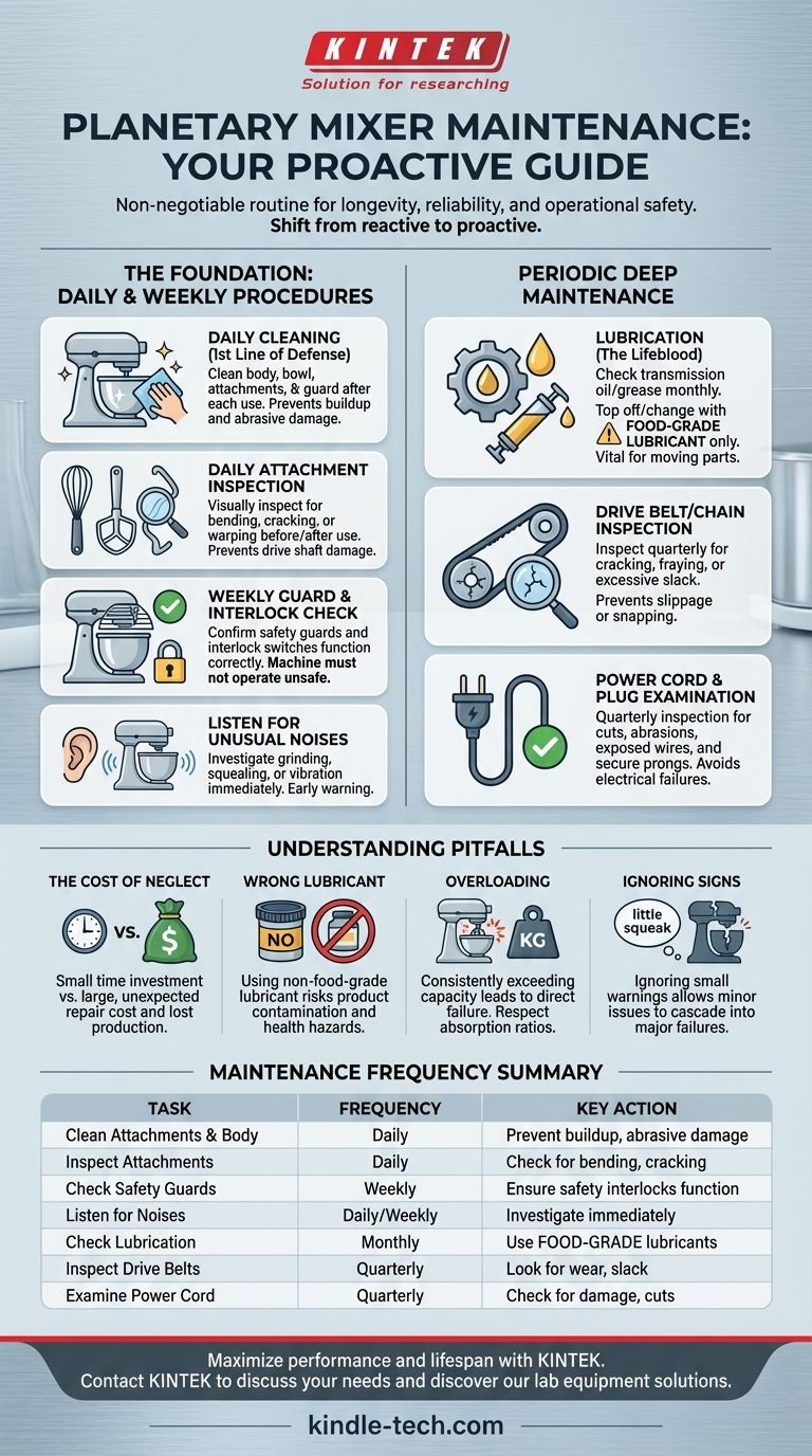 如何维护行星式搅拌机？延长设备寿命的积极指南 图解指南