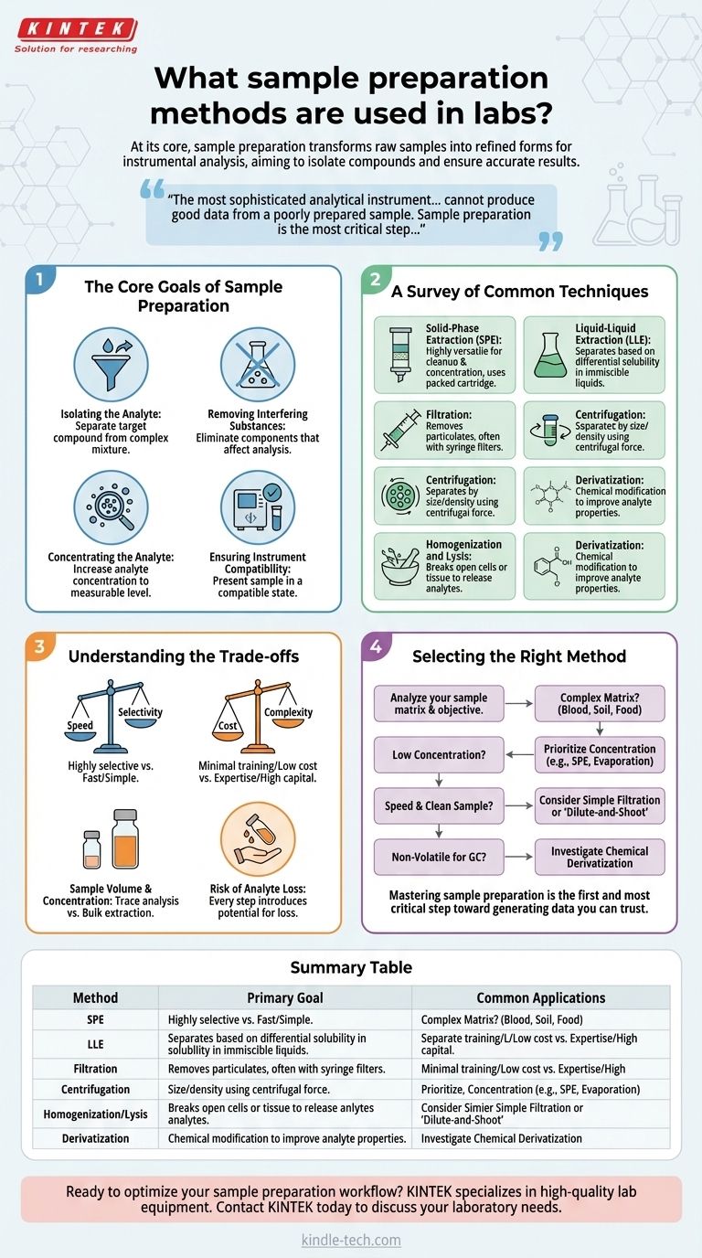 What sample preparation methods are used in labs? Master the Critical First Step for Reliable Analysis Visual Guide
