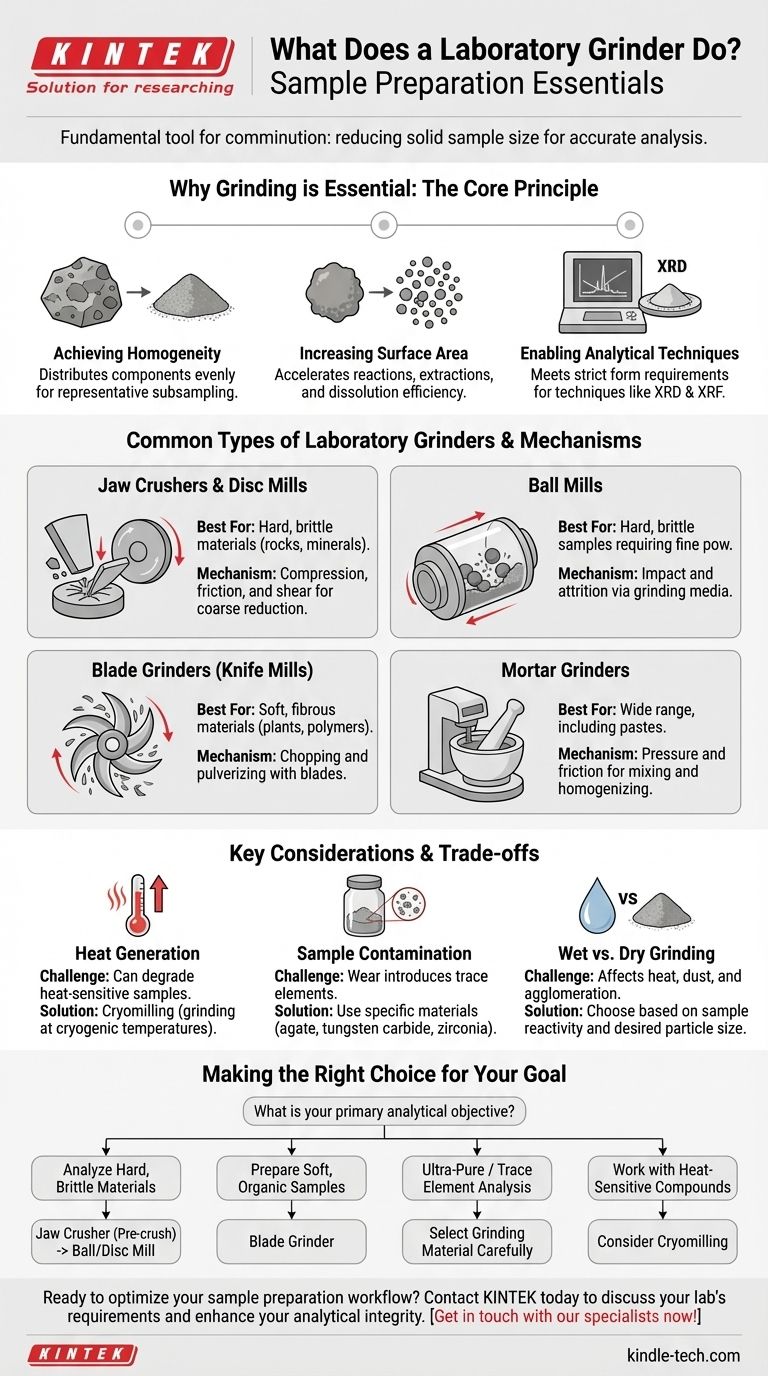 Cosa fa un macinatore in laboratorio? Ottenere una preparazione omogenea del campione per un'analisi accurata Guida Visiva