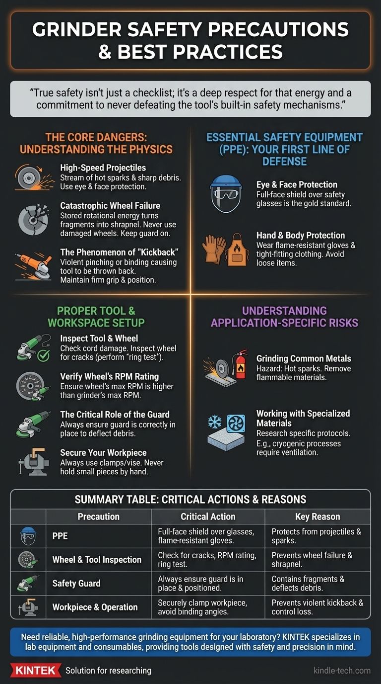 Welche Sicherheitsvorkehrungen sind beim Gebrauch eines Schleifgeräts zu beachten? Schützen Sie sich vor Hochgeschwindigkeitsgefahren Visuelle Anleitung
