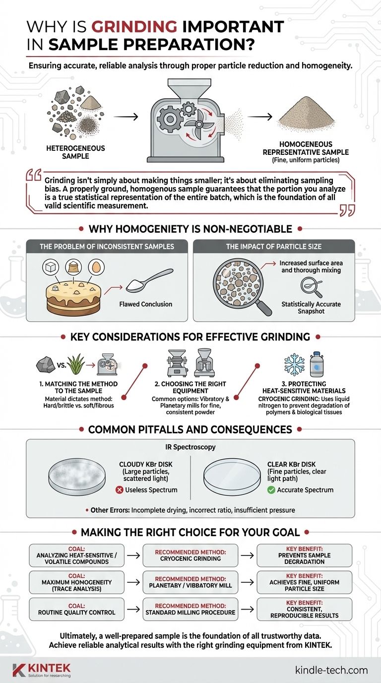 Pourquoi le broyage est-il important dans la préparation des échantillons ? Assurer des résultats analytiques précis et fiables Guide Visuel