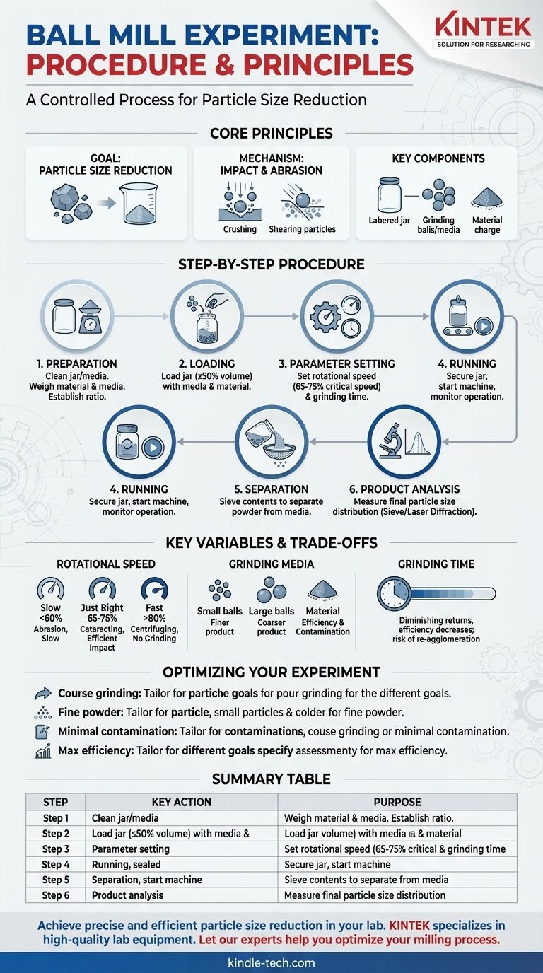 Qual è la procedura di un esperimento con mulino a sfere? Padroneggia la riduzione delle dimensioni delle particelle per il tuo laboratorio Guida Visiva
