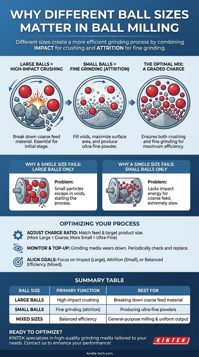 Why different sizes of balls are used in ball mill? Optimize Grinding Efficiency and Particle Size Control Visual Guide
