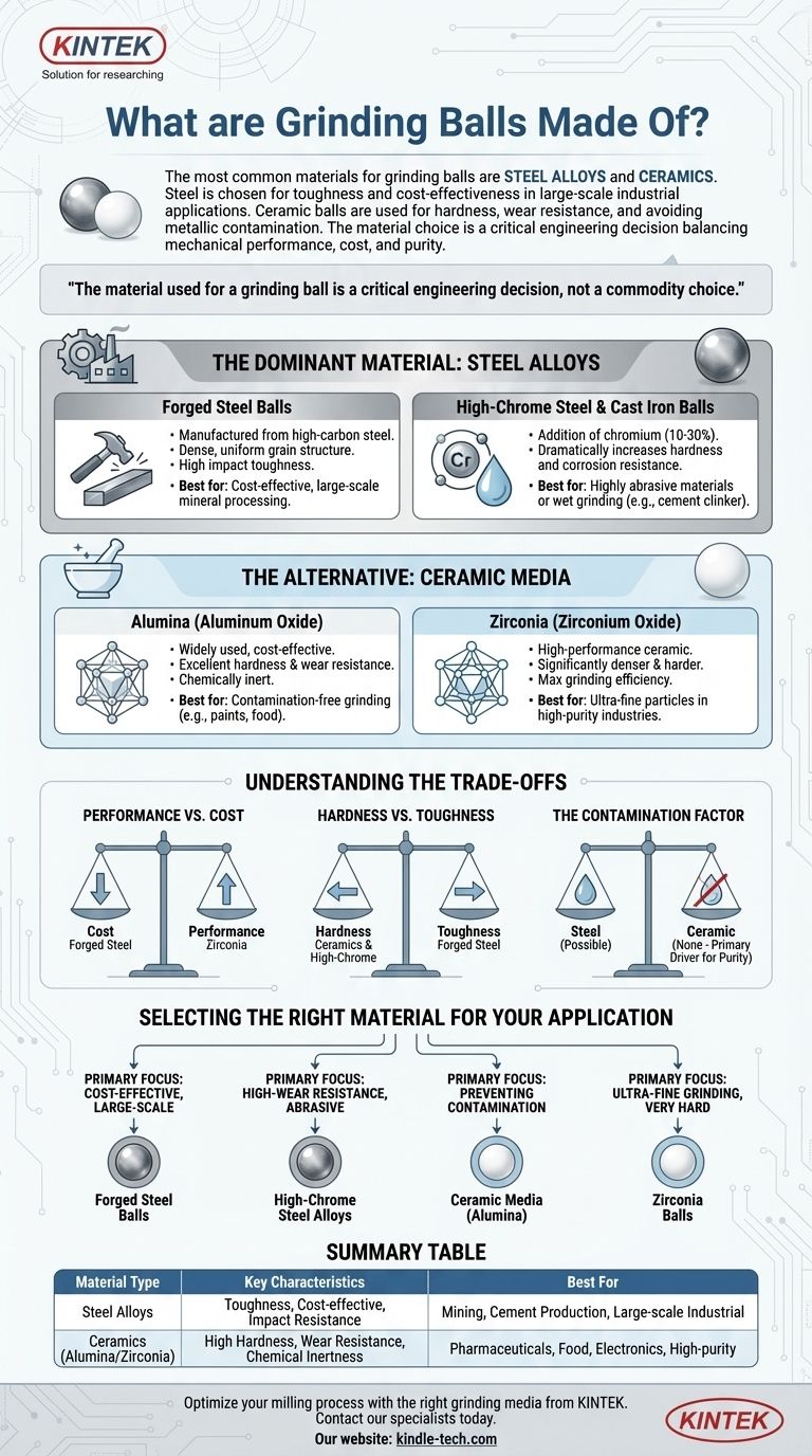 Di cosa sono fatte le sfere di macinazione? Una guida all'acciaio, alla ceramica e alla selezione dei materiali Guida Visiva