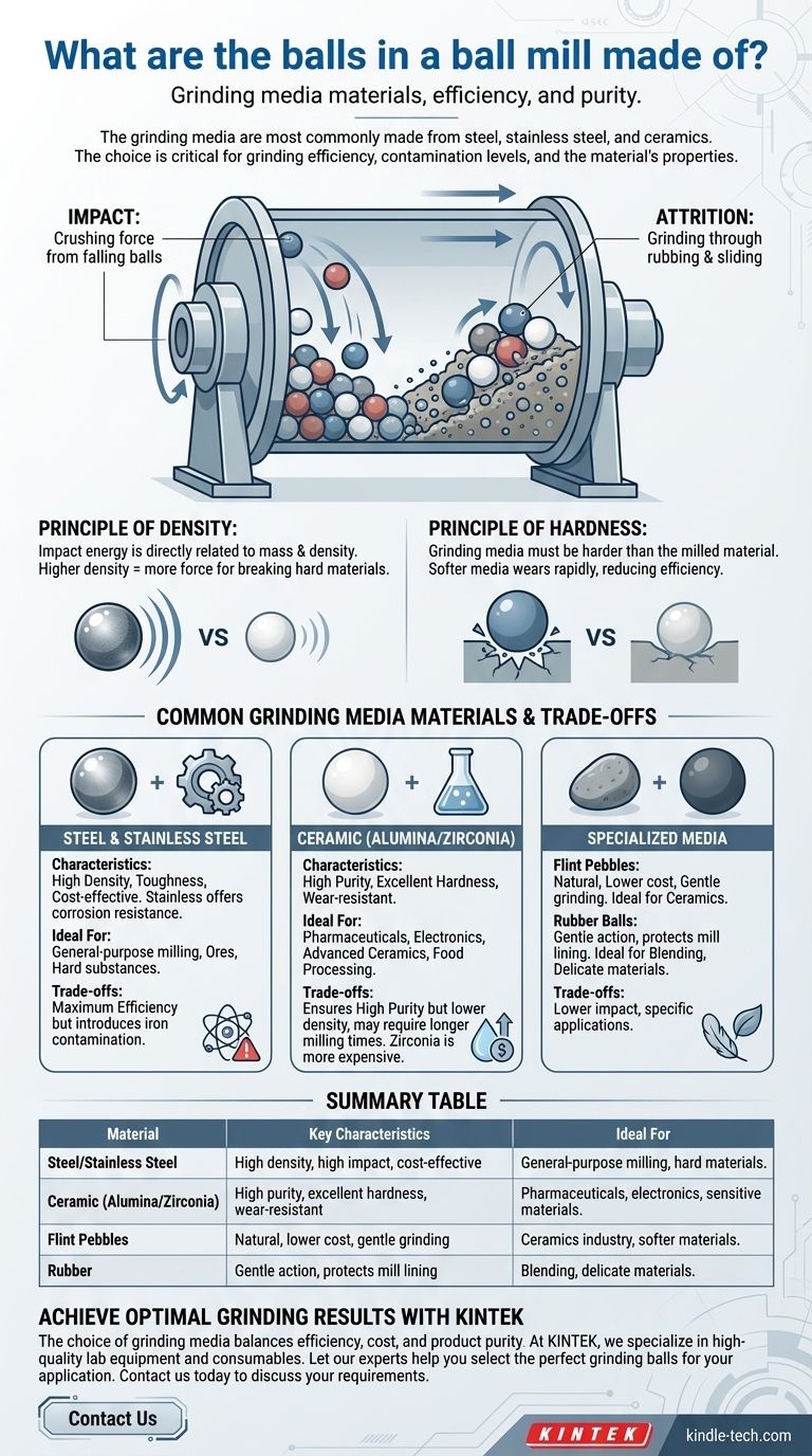 볼 밀의 볼은 무엇으로 만들어지나요? 공정에 적합한 분쇄 매체를 선택하세요 시각적 가이드