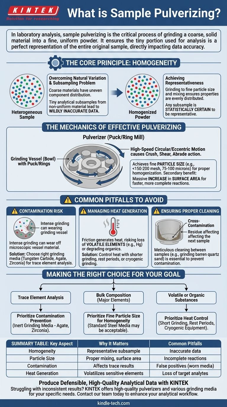¿Qué es la pulverización de muestras? La clave para un análisis de laboratorio preciso y fiable Guía Visual