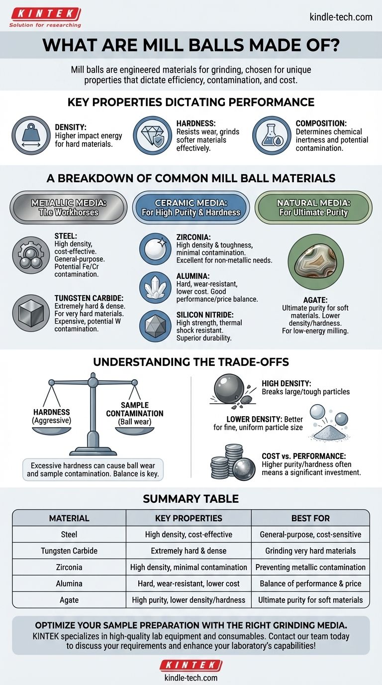 De quoi sont faites les billes de broyage ? Choisissez le bon matériau pour un broyage efficace Guide Visuel