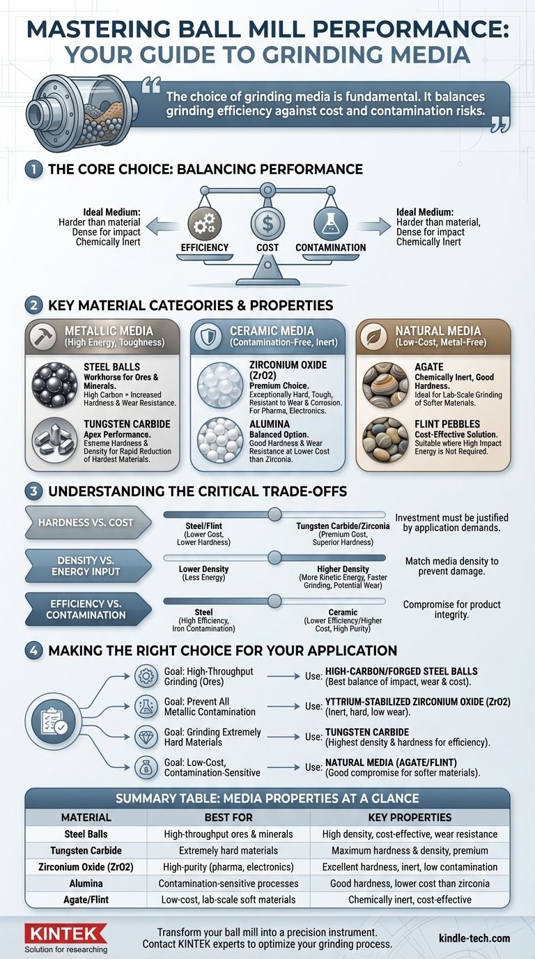 Quali mezzi di macinazione vengono utilizzati in un mulino a sfere? Seleziona il mezzo giusto per la massima efficienza e purezza Guida Visiva