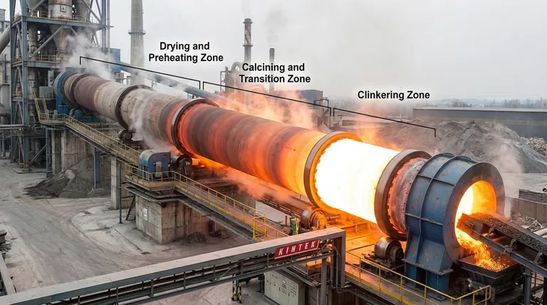 水泥生产中回转窑的区域有哪些？掌握高品质熟料的核心工艺