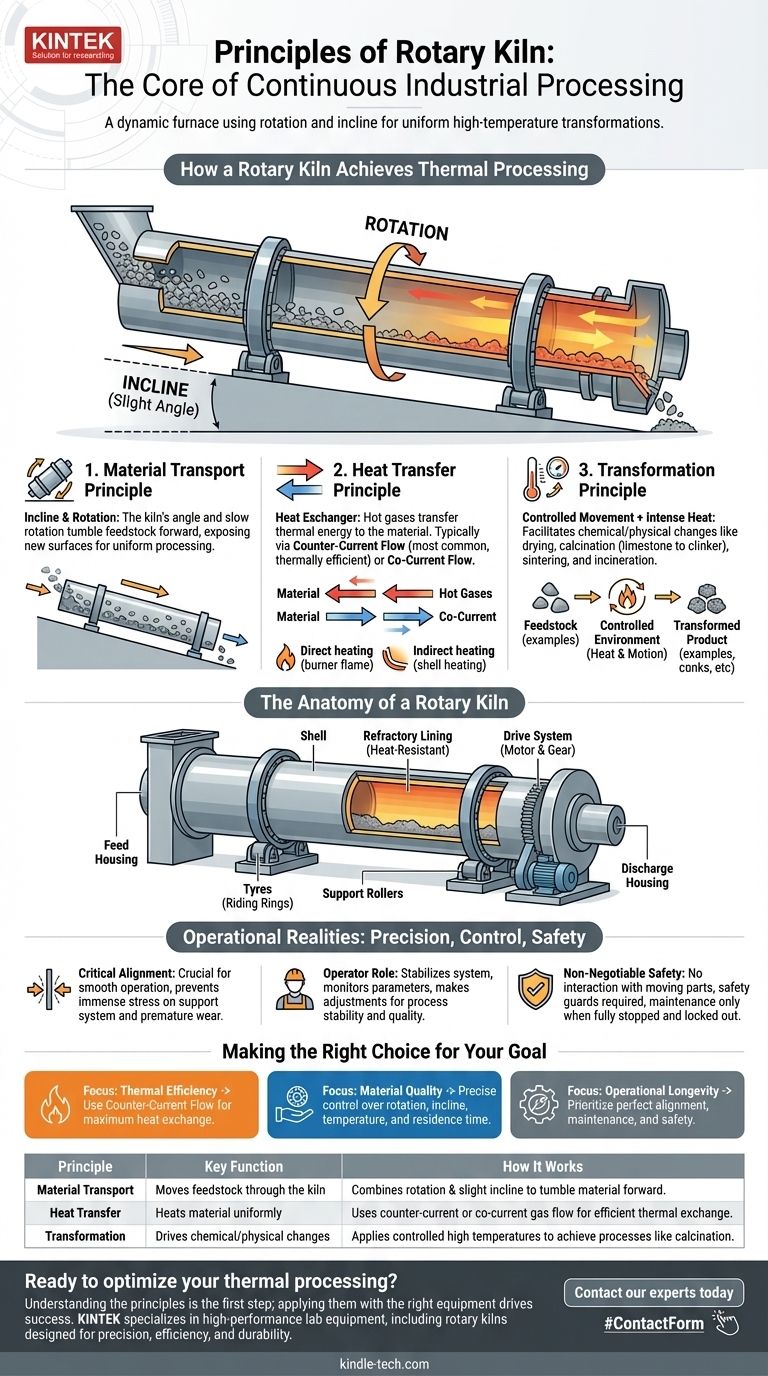 회전 가마의 원리는 무엇인가요? 고온 처리 메커니즘을 숙달하세요 시각적 가이드
