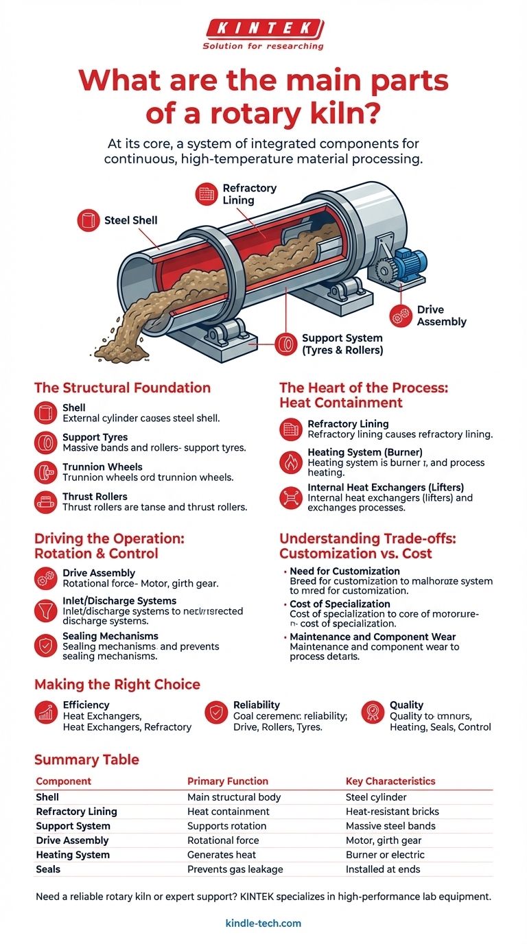 Quais são as principais partes de um forno rotativo? Um guia para seus componentes centrais e funções Guia Visual