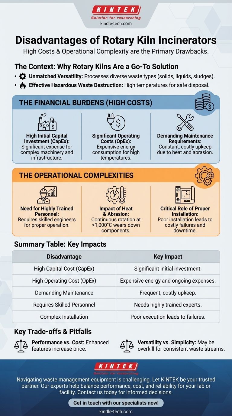 ロータリーキルン焼却炉の欠点は何ですか？高コストと運用の複雑さ ビジュアルガイド