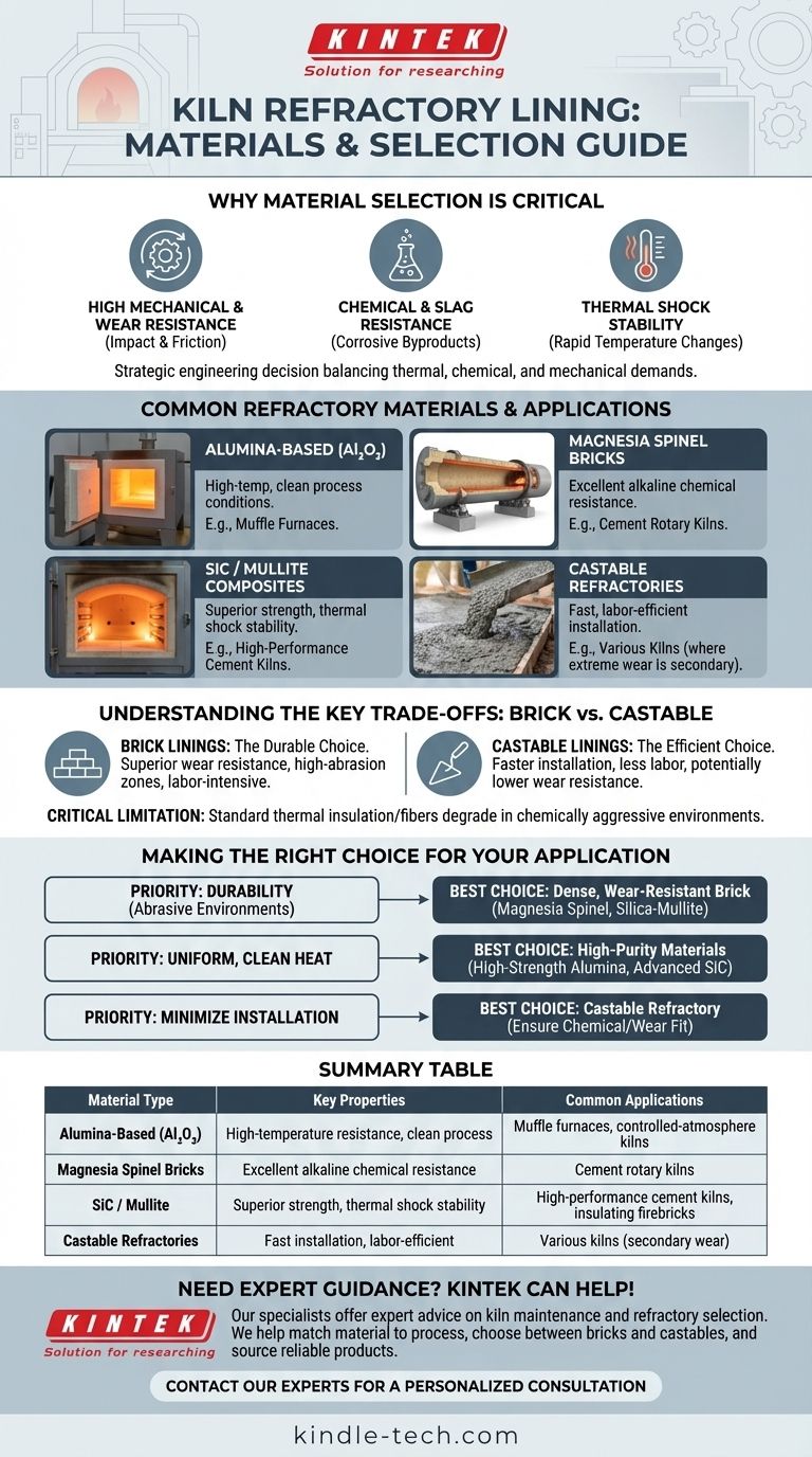 Quel matériau est utilisé comme revêtement réfractaire dans les fours ? Choisissez le bon matériau pour les exigences de votre four Guide Visuel