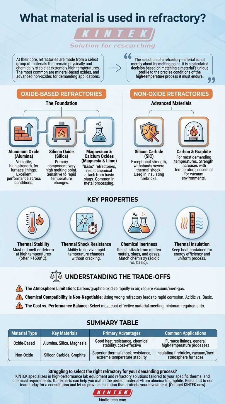 Quale materiale viene utilizzato nei refrattari? Una guida alla selezione dei materiali per alte temperature Guida Visiva
