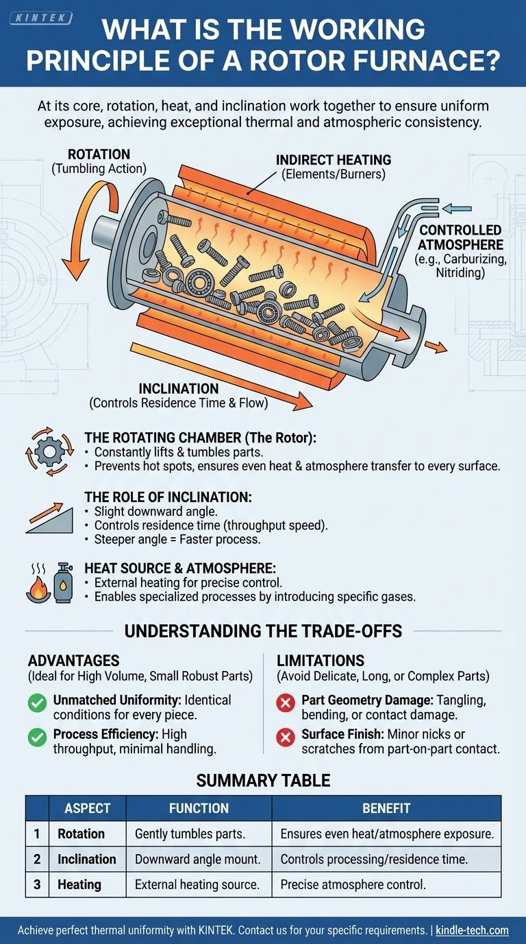 Quel est le principe de fonctionnement d'un four rotatif ? Atteindre une uniformité de traitement thermique parfaite Guide Visuel