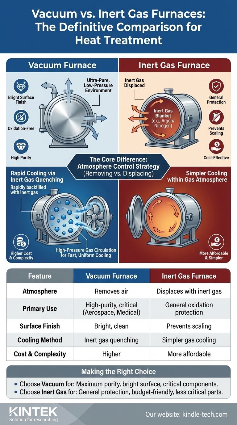 Quelle est la différence entre un four sous vide et un four à gaz inerte ? Choisissez le bon processus de traitement thermique Guide Visuel
