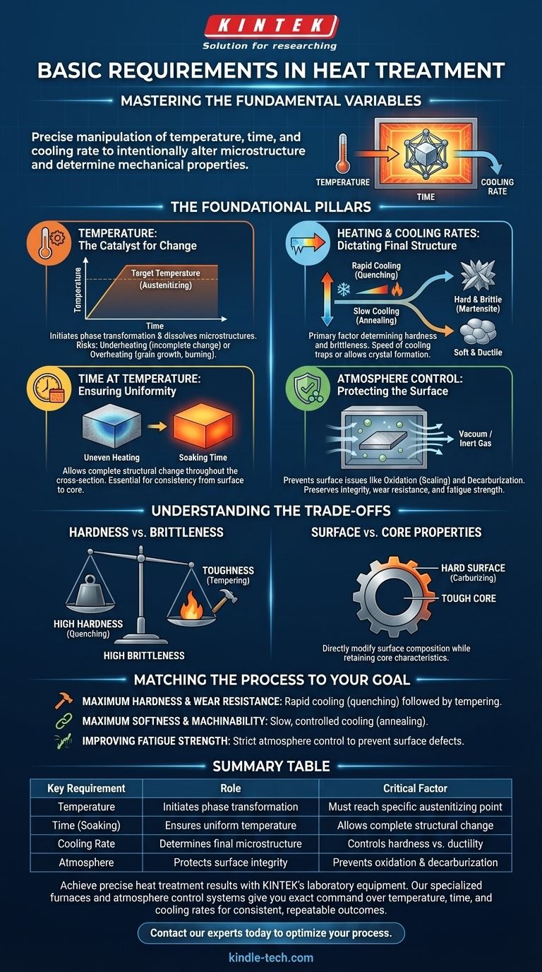 Quelles sont les exigences fondamentales en matière de traitement thermique ? Maîtriser la température, le temps et le refroidissement Guide Visuel