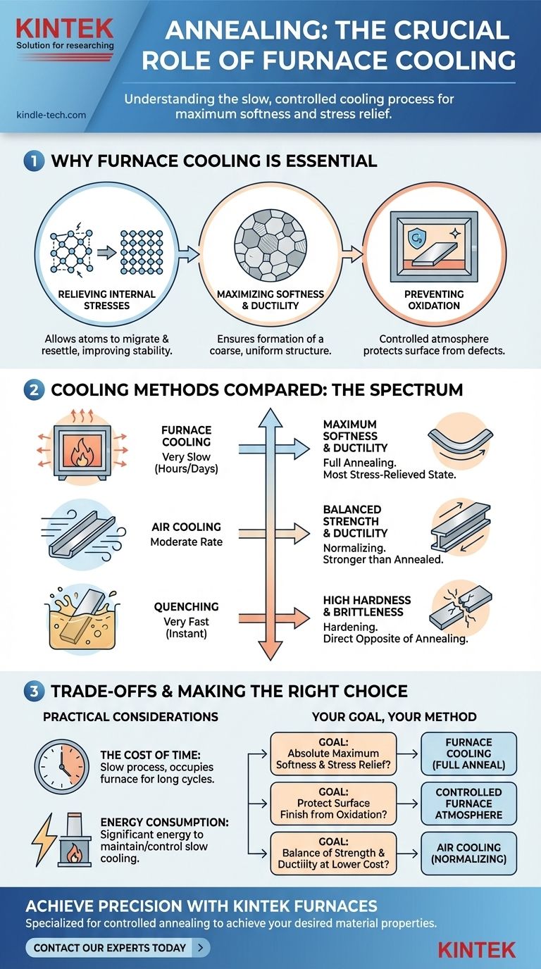 어닐링(소둔)에 용광로 냉각이 필수적인가요? 최대의 연성과 응력 제거를 달성하기 위한 열쇠 시각적 가이드