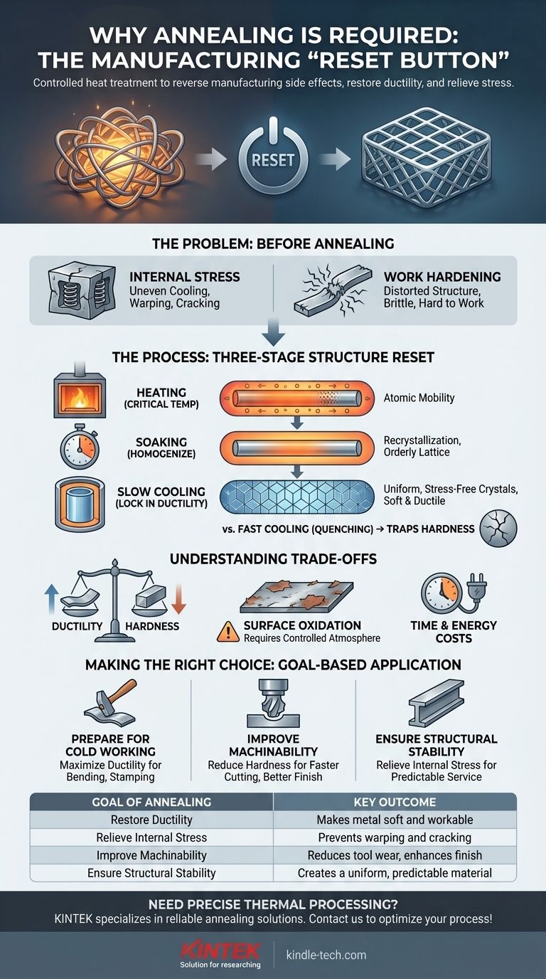 Почему требуется процесс отжига? Чтобы устранить наклеп и внутренние напряжения в металлах Визуальное руководство
