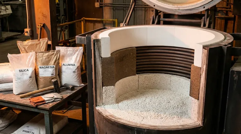 电感应炉的酸性炉衬和碱性炉衬分别使用什么材料?为您的熔炼选择合适的耐火材料