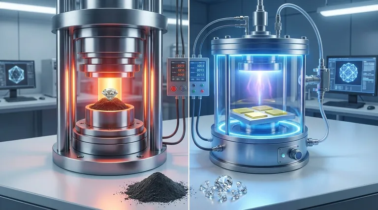 ما هي المادة المستخدمة في صنع الماس المزروع في المختبر؟ الكربون النقي، مطابق للماس الطبيعي