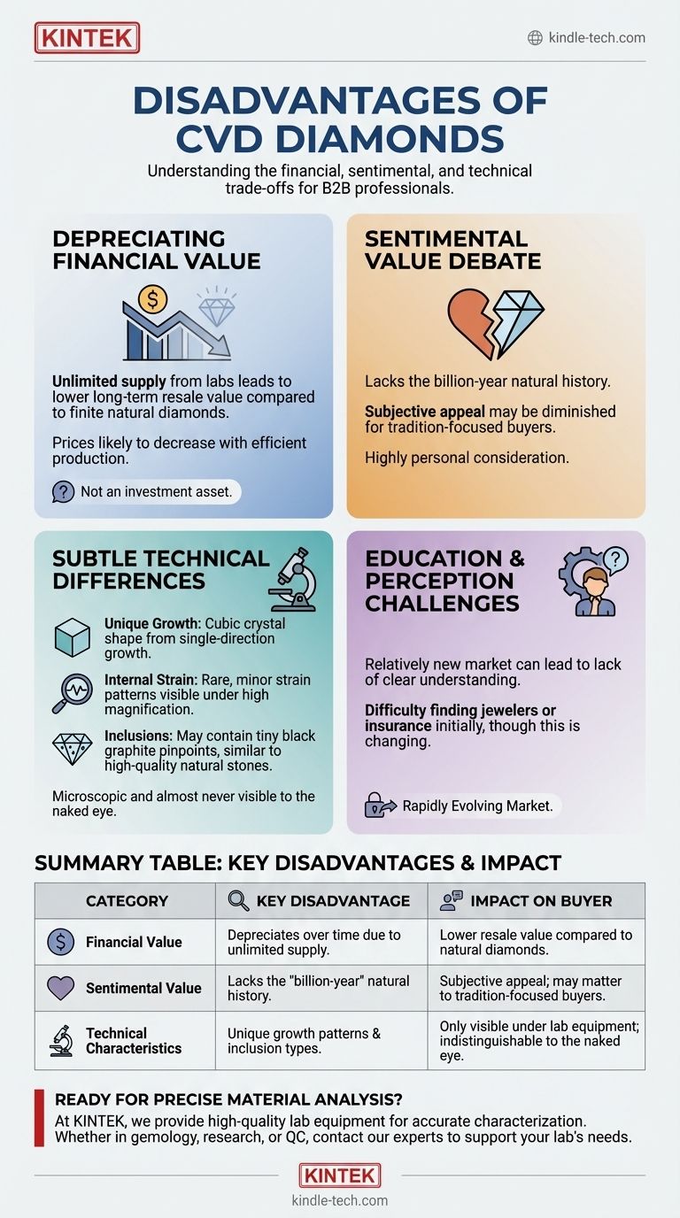 Was sind die Nachteile von CVD-Diamanten? Verstehen Sie die Kompromisse für Ihren Kauf. Visuelle Anleitung