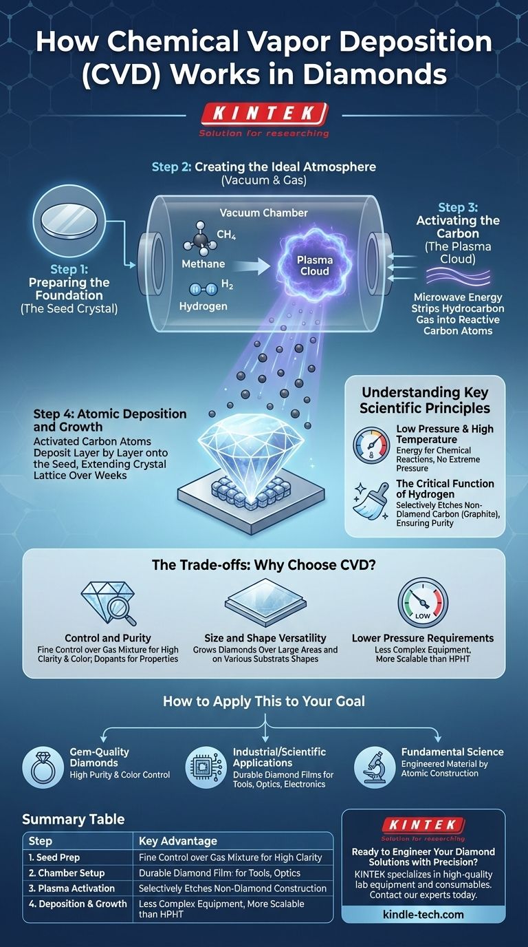 Как химическое осаждение из паровой фазы работает в алмазах? Выращивание высокочистых алмазов слой за слоем Визуальное руководство