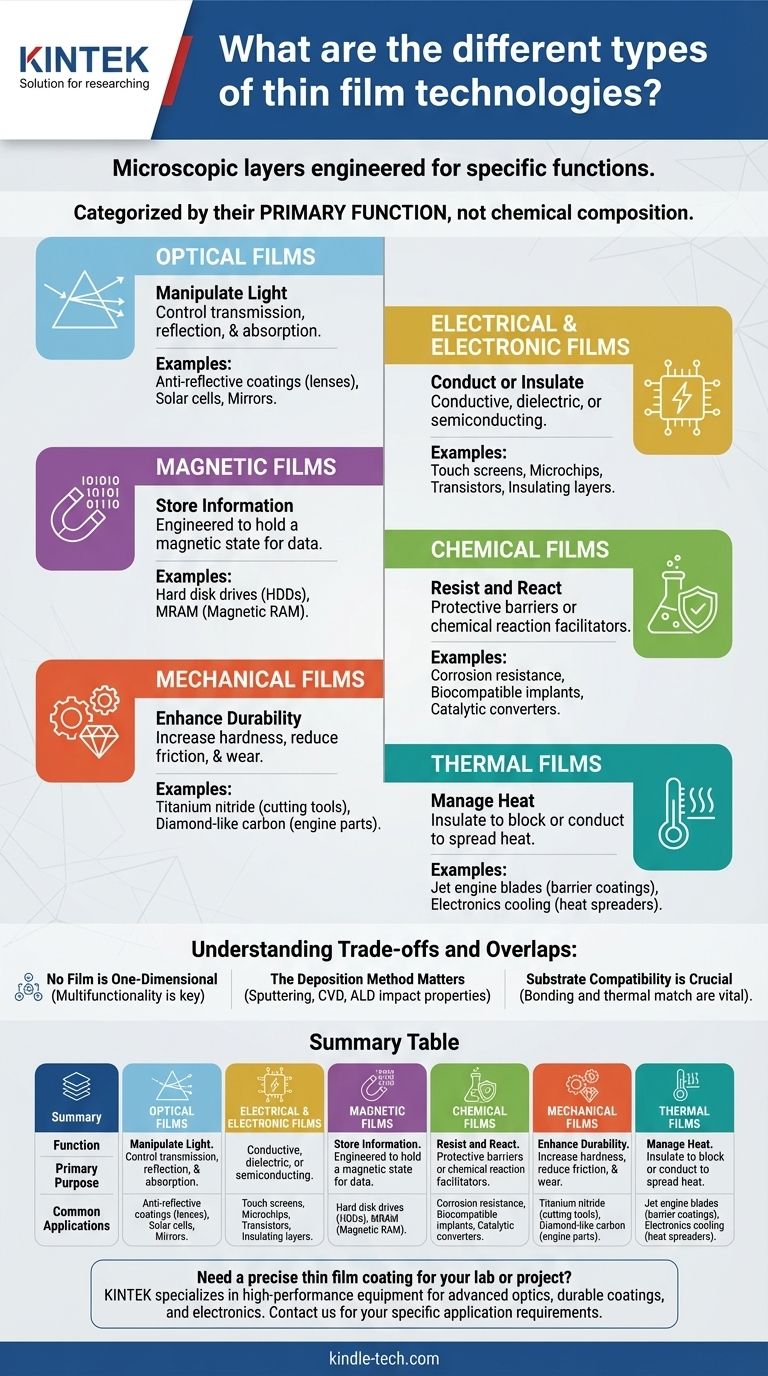 박막 기술의 종류는 무엇인가요? 응용 분야에 맞는 기능성 코팅 마스터하기 시각적 가이드
