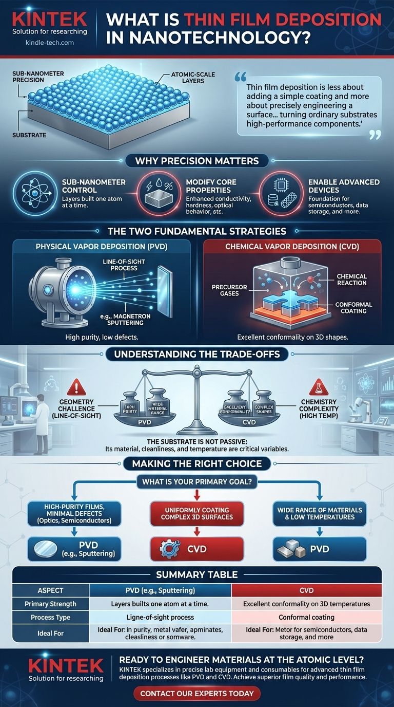 나노기술에서 박막 증착이란 무엇인가요? 원자 규모의 정밀 공학 시각적 가이드