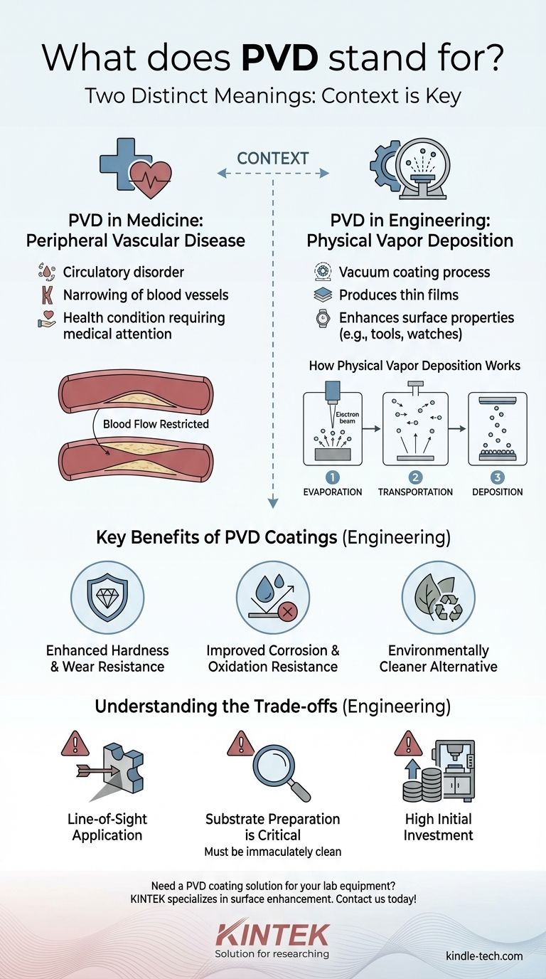 PVDの略語は何を意味しますか？医療と工学における意味の解読 ビジュアルガイド