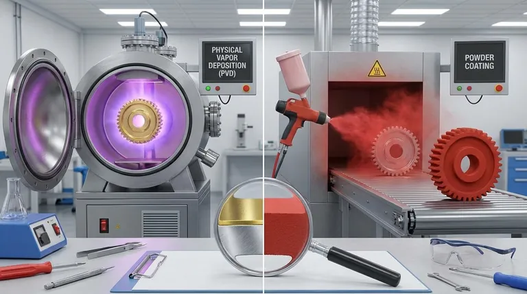 PVD 和粉末涂层是一回事吗?为您的应用选择合适的表面处理