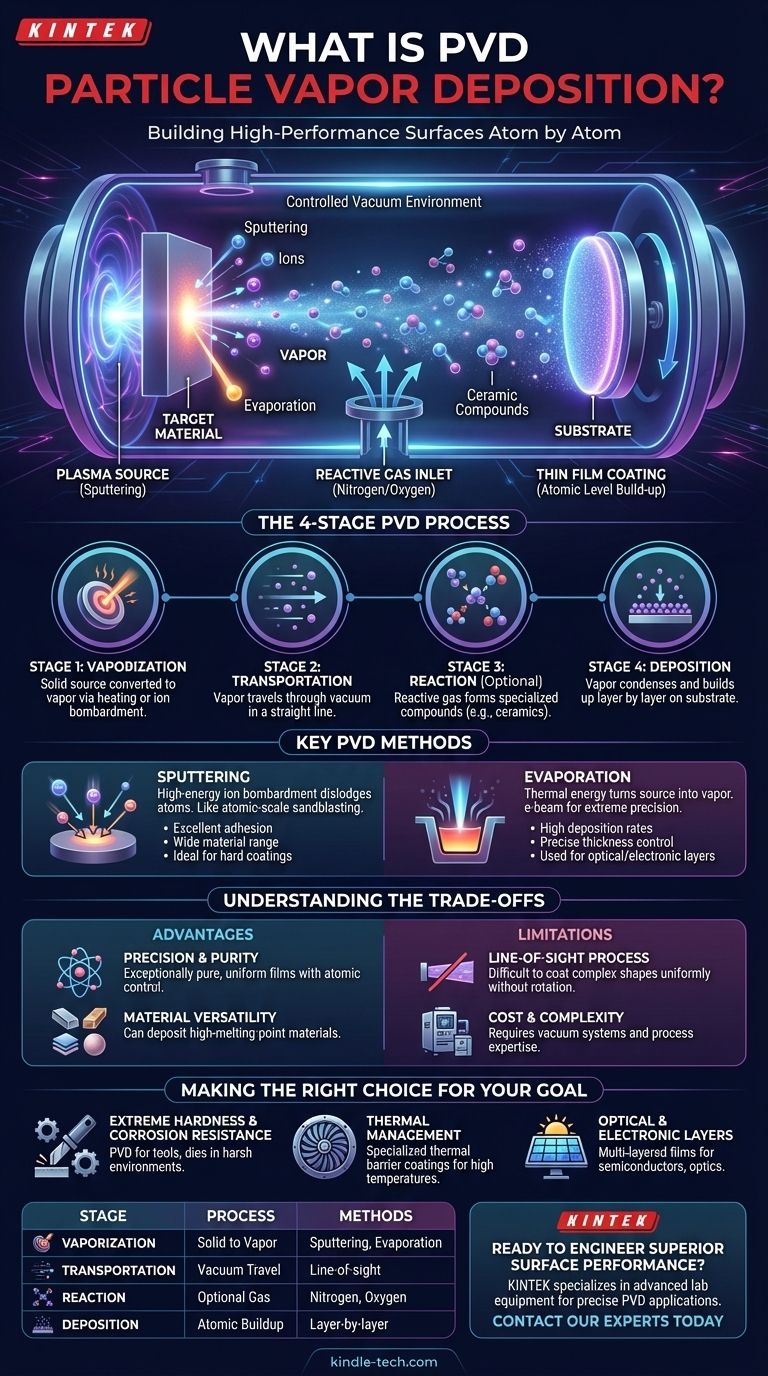 ما هو ترسيب بخار الجسيمات الفيزيائي (PVD)؟ دليل لطلاءات الأغشية الرقيقة عالية الأداء دليل مرئي