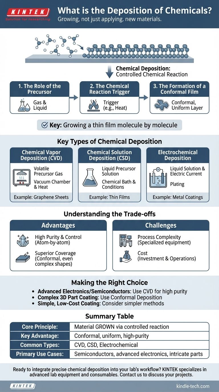 O que é a deposição química? Um Guia para o Crescimento de Filmes Finos de Alto Desempenho Guia Visual