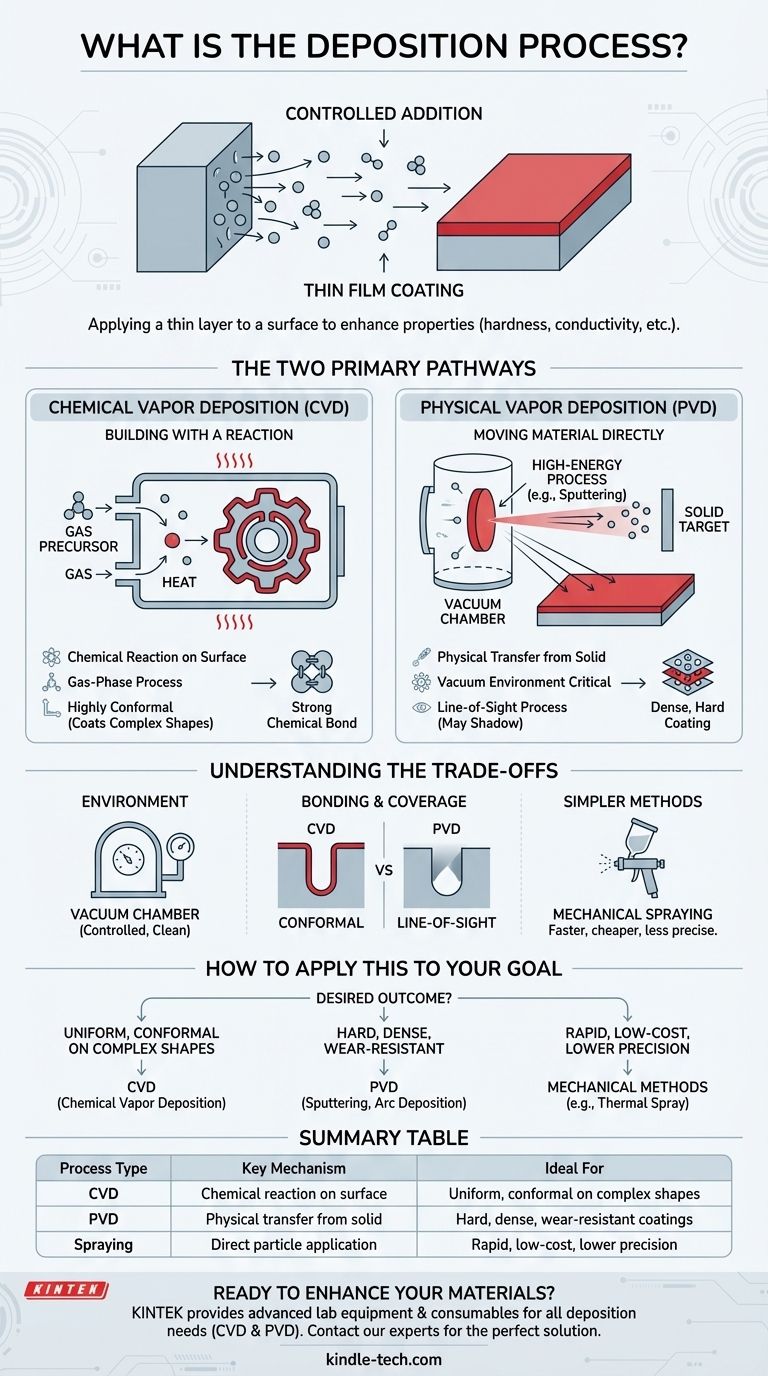 Was ist der Abscheidungsprozess? Ein Leitfaden zu Dünnschicht-Beschichtungstechniken Visuelle Anleitung