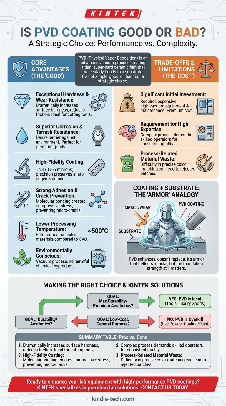 Le revêtement PVD est-il bon ou mauvais ? Un guide stratégique pour une performance de surface supérieure Guide Visuel