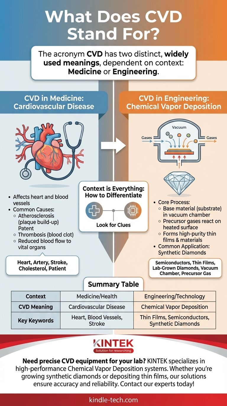 What does the acronym CVD stand for? Decoding Its Meaning in Medicine and Technology Visual Guide