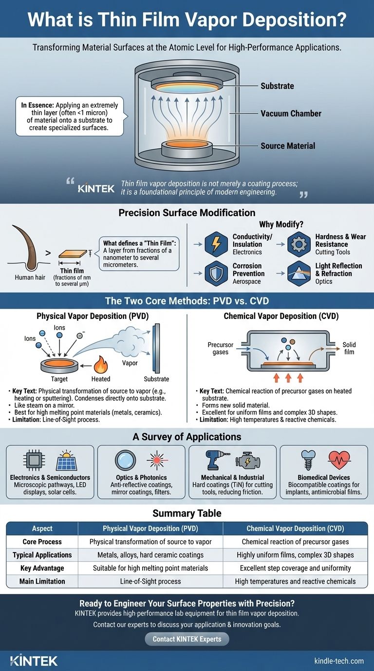 Что такое тонкопленочное осаждение из паровой фазы? Руководство по прецизионной поверхностной инженерии Визуальное руководство