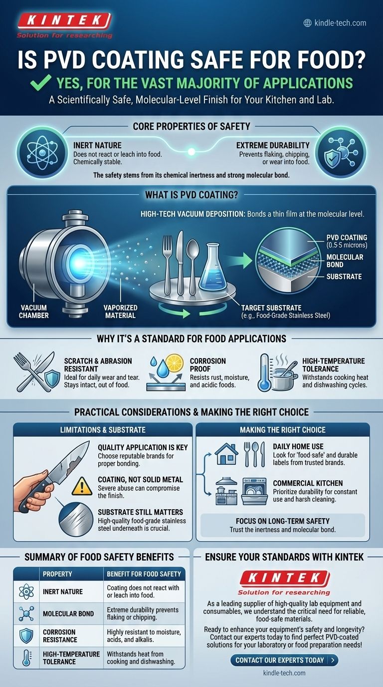 Ist PVD-Beschichtung lebensmittelecht? Der ultimative Leitfaden für lebensmittelsichere Qualität und Haltbarkeit Visuelle Anleitung