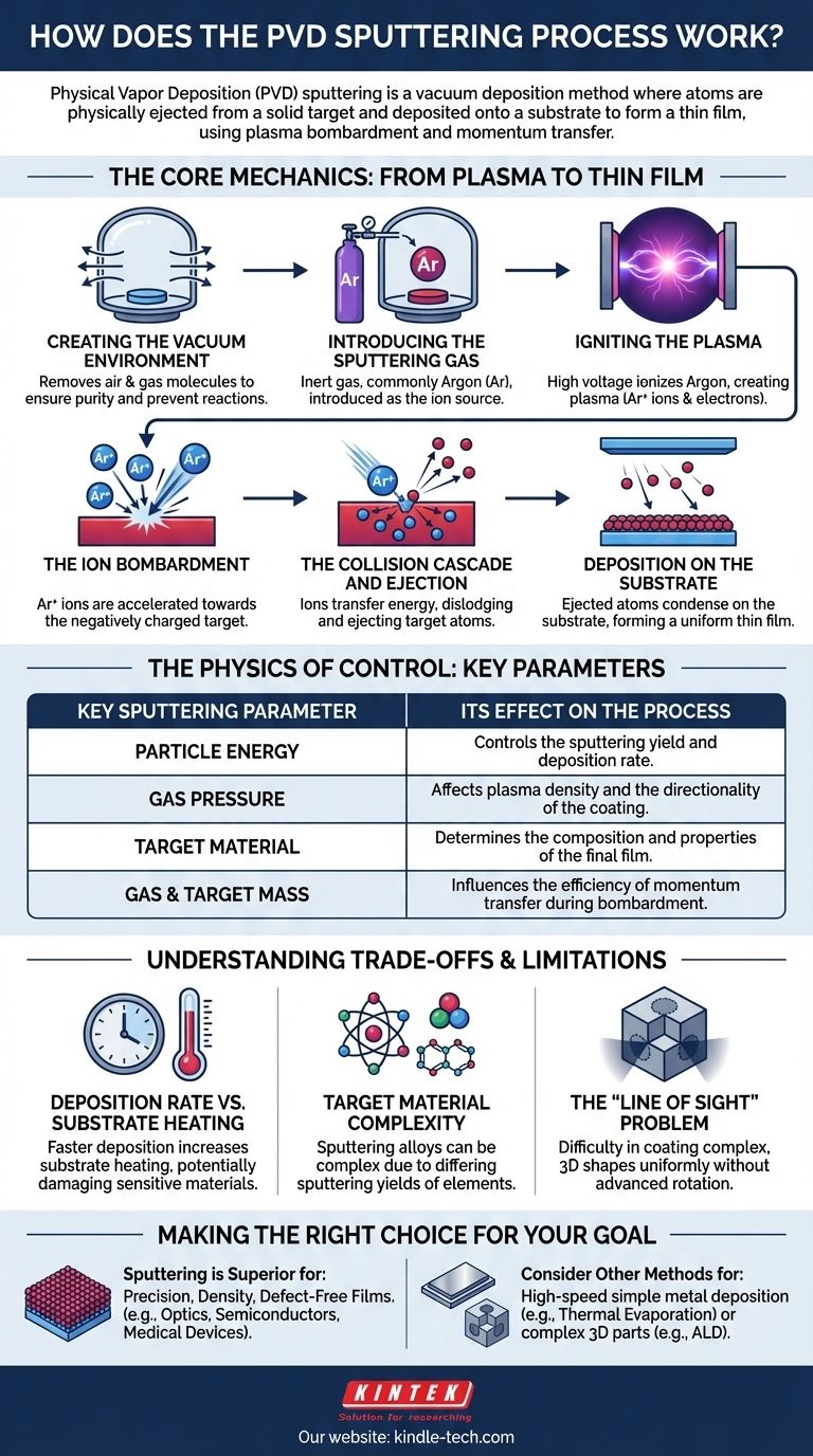 PVDスパッタリングプロセスはどのように機能するのか？薄膜堆積のためのステップバイステップガイド ビジュアルガイド