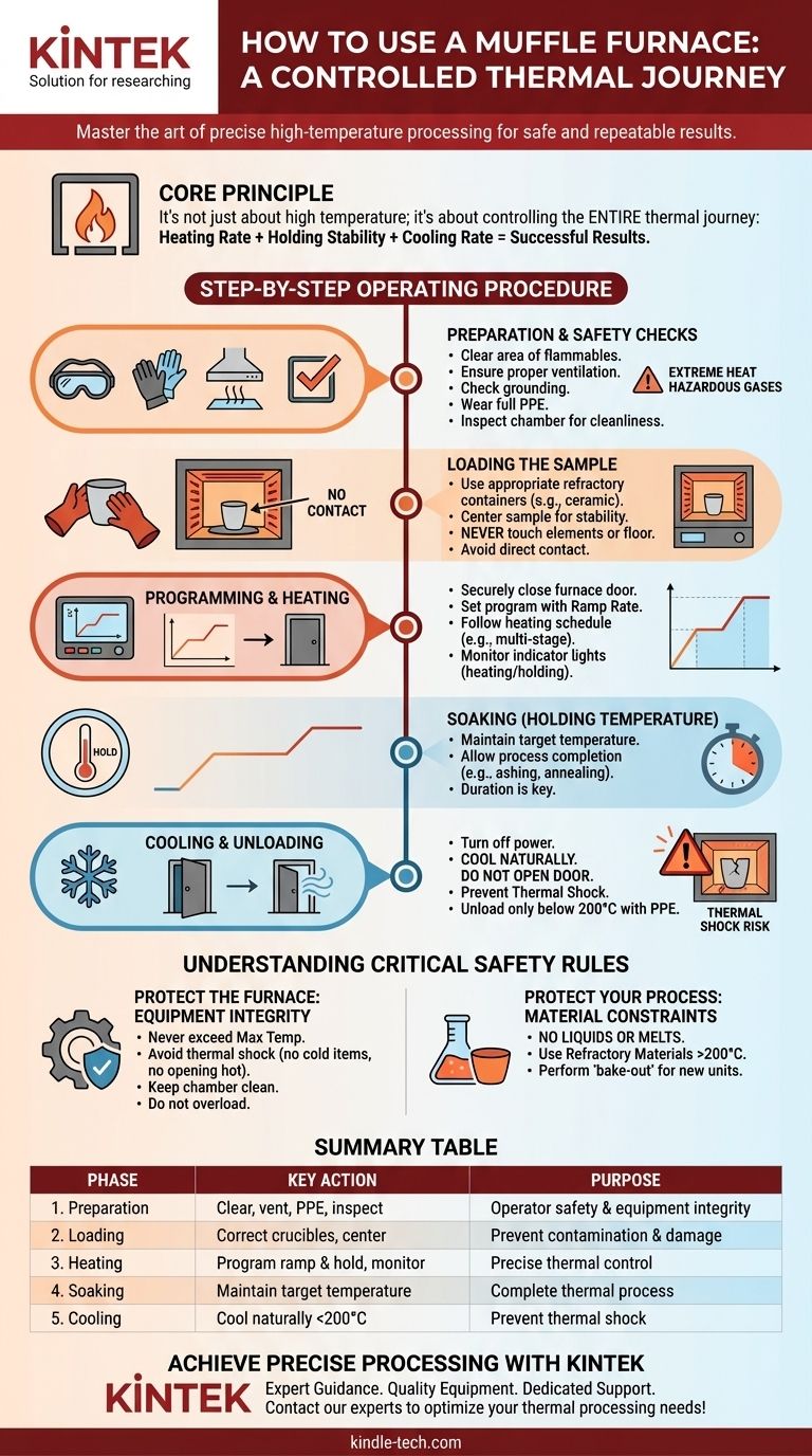 Comment utiliser un four à moufle en laboratoire ? Un guide étape par étape pour un traitement thermique sûr et précis Guide Visuel